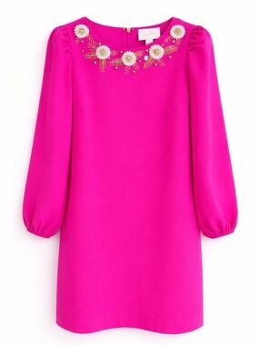 Lilly Pulitzer Hot Pink Embellished Dress